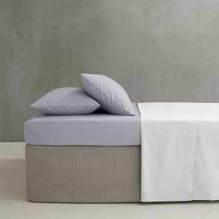 Polycotton Easy Care Fitted Sheets - Double, Lilac