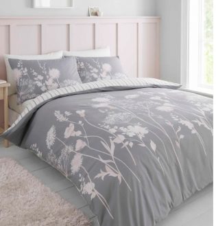 Meadowsweet Floral Pink & Grey