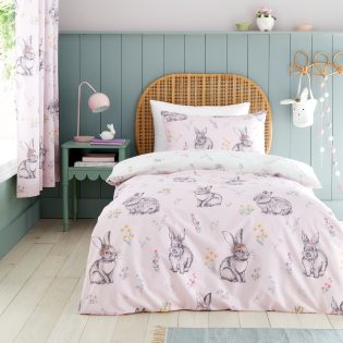 Bunny Tails Ditsy Flower Duvet Set
